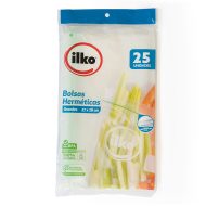 159425-1200-1200 ILKO - BOLSA HERMETICA GRANDE 27X28 CM 25 UN