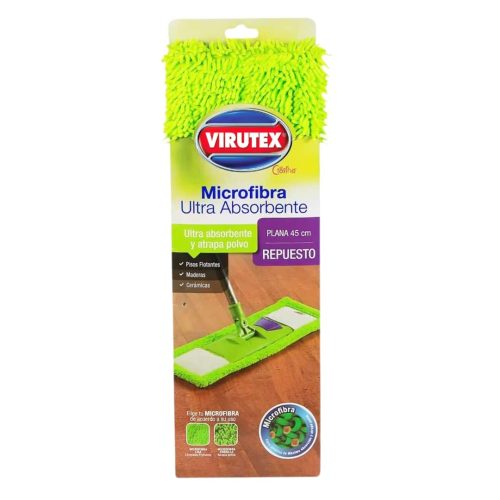 VIRUTEX - RPTO MOPA PLANA MICROFIBRA 45 CM verde