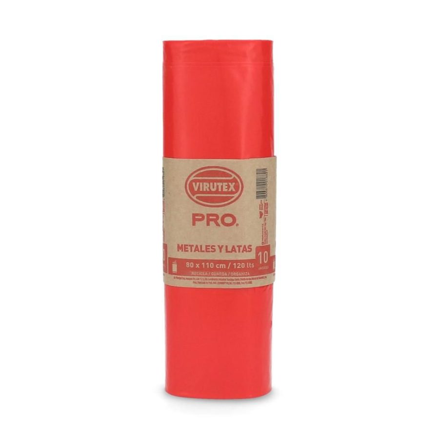 VIRUTEX - BOLSAS BASURA ROJA 80 X100