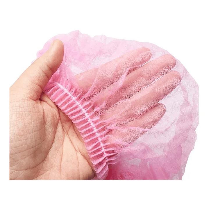 Gorros Cofia Gorro clip Rosada - 100 Unidades