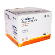 GASAS Gasa Esteril No Tejida Cranberry 10x10cm Caja 2 x 50 Sobres