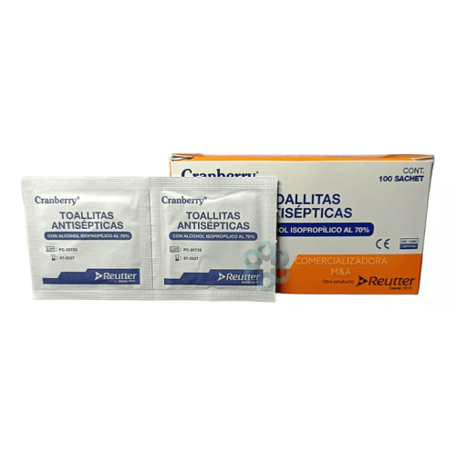 Alcohol Pads cranberry 100 unidades