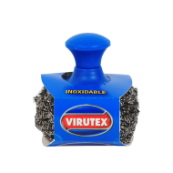 VIRUTEX - ESPONJA INOX CON MANGO PREMIUM