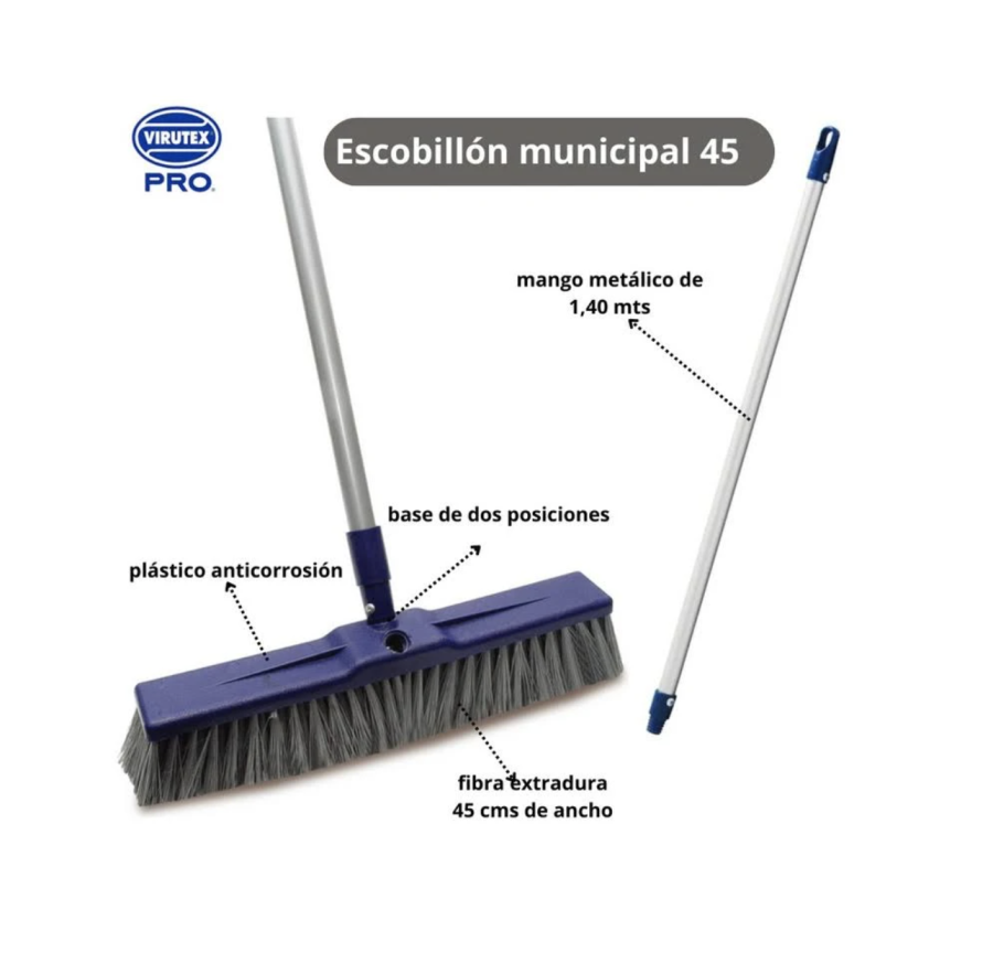 VIRUTEX - ESCOBILLON MUNICIPAL 45 CM