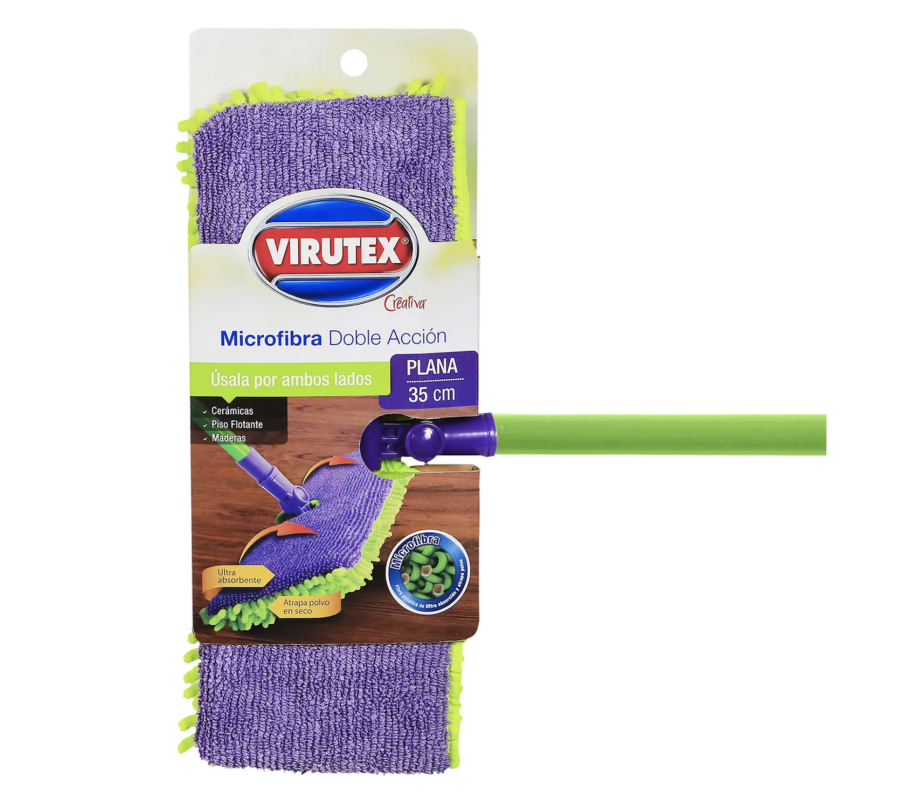 VIRUTEX - MOPA PLANA MICROFIBRA DUAL REPUESTO