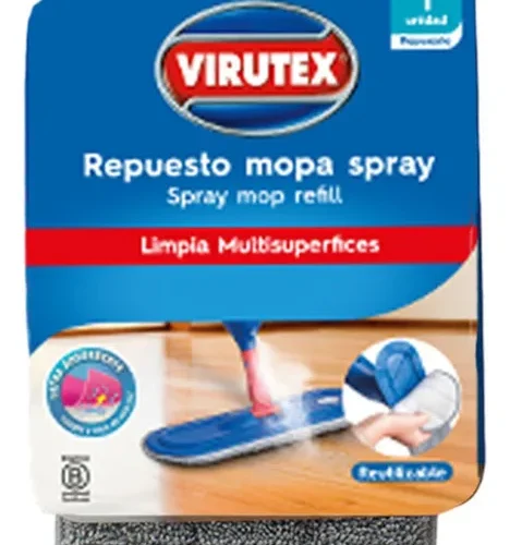 VIRUTEX - REPUESTO MOPA PLANA MICROFIBRA SPRAY