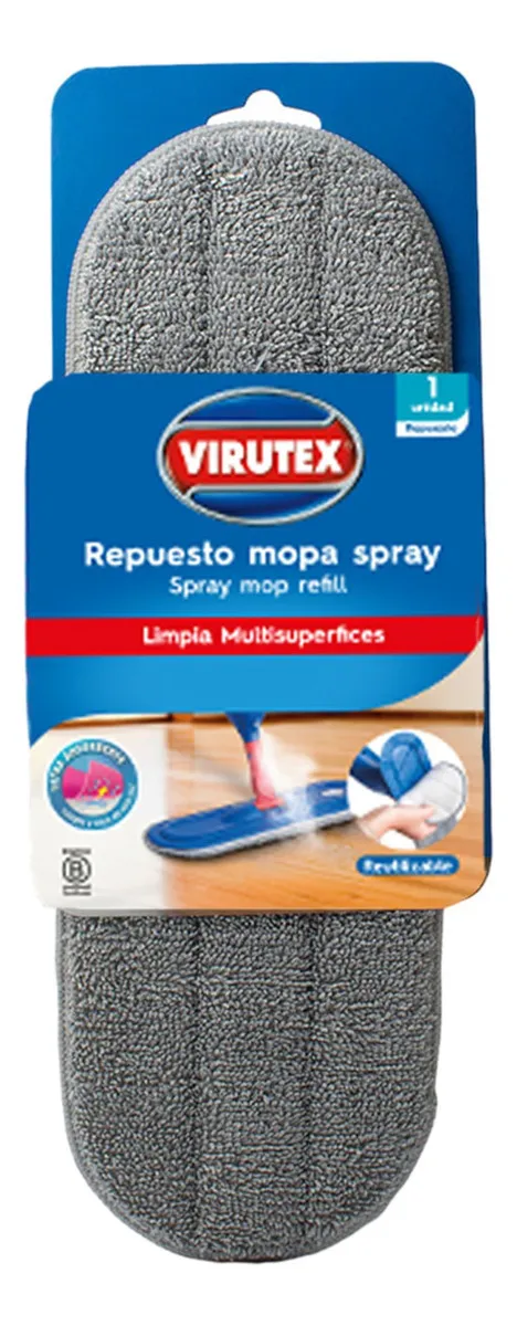 VIRUTEX - REPUESTO MOPA PLANA MICROFIBRA SPRAY