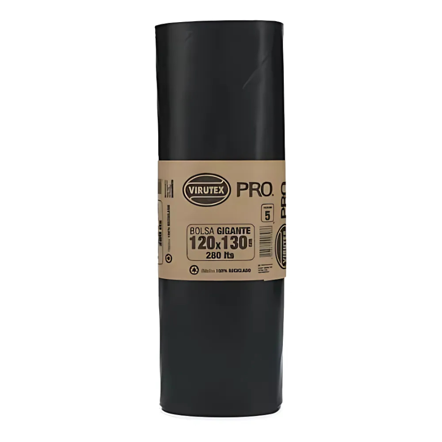 VIRUTEX PRO - BOLSA BASURA ROLLO 120X130 5 un