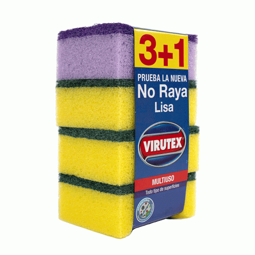 VIRUTEX ESPONJA LISA 3+1 UND