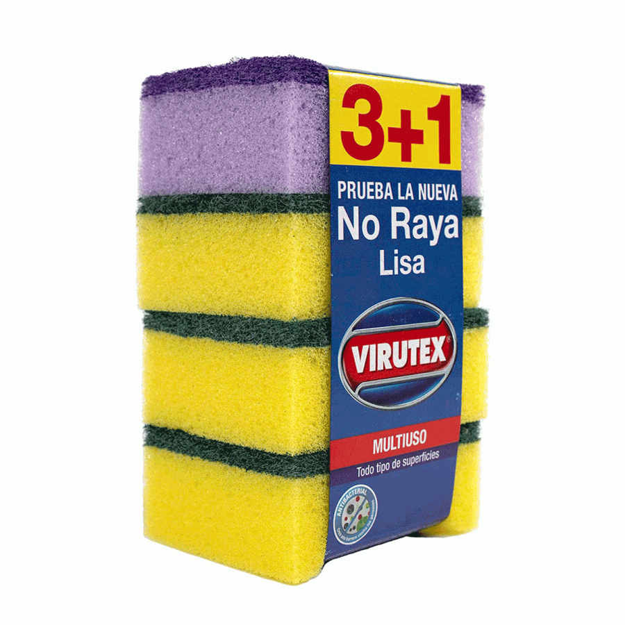 VIRUTEX ESPONJA LISA 3+1 UND