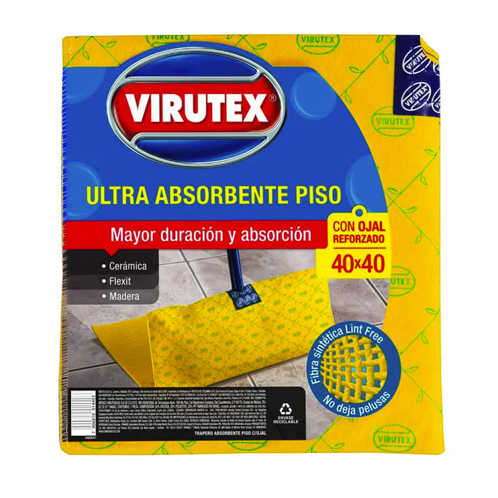 VIRUTEX - TRAPERO AMARILLO danzarina simple c/ojal 40 x 40 CM