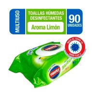 VIRUTEX Toallas Humedas Desinfectantes limon 90 un Bolsa
