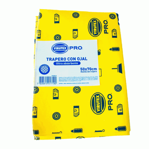 VIRUTEX - TRAPERO AMARILLO danzarina simple c/ojal 50 x 70 CM