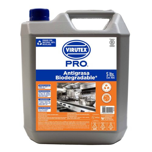 VIRUTEX - LIMPIADOR ANTIGRASA Biodegradable 5 LTS
