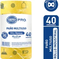 VIRUTEX PAÑO ROLLO MULTIUSO REUTILIZABLE 40 UN 70GR