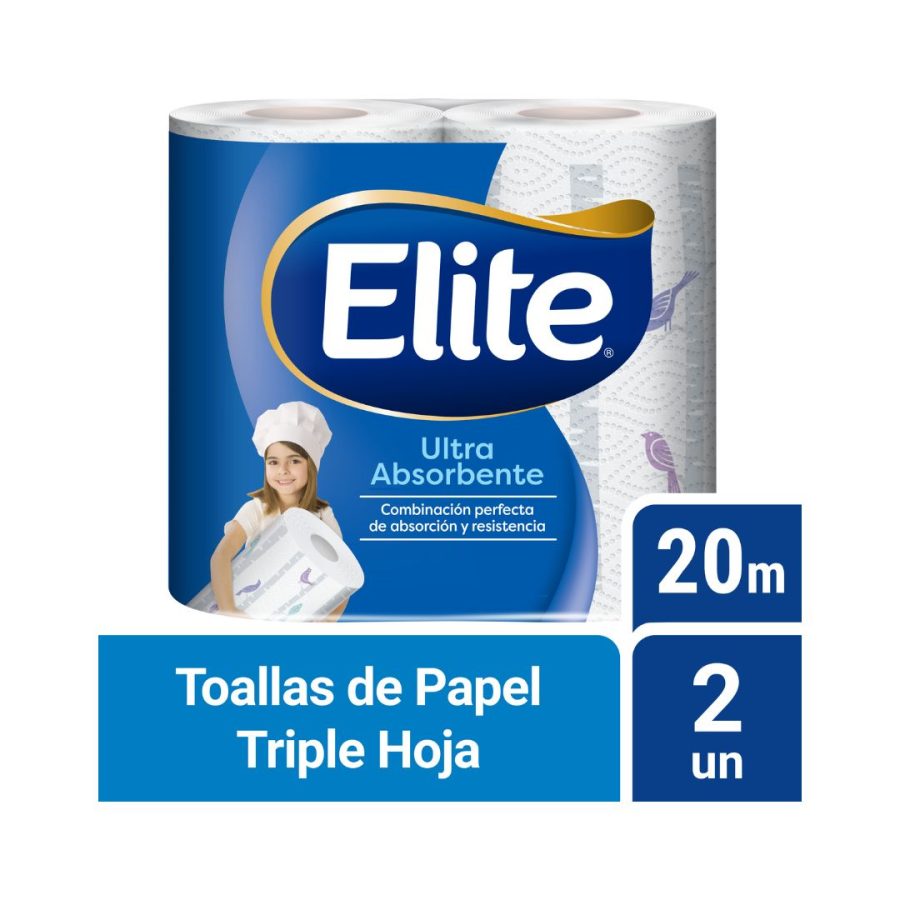 Elite Deco Toalla de Papel Maxi Rollo 2 Unidades 20 Metros